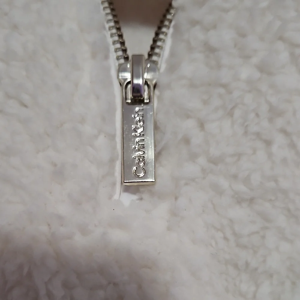 Calvin Klein Cream Fleece Zip-Up - Picture 7 of 8